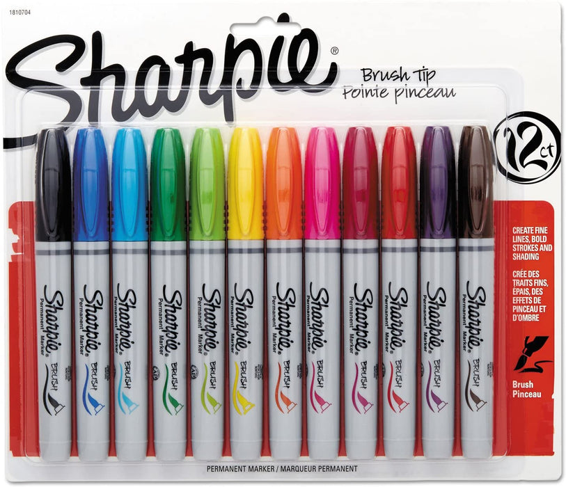 Paquete de Sharpie multi-color (12x) punta de pincel
