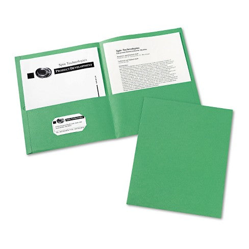 Folder con bolsillo verde