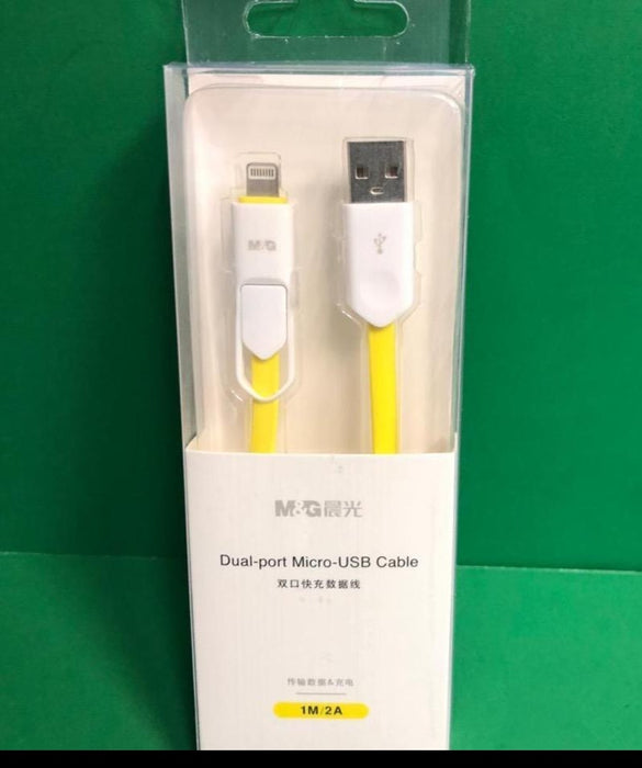 Cable USB Micro 1M/21 Dual port iPhone