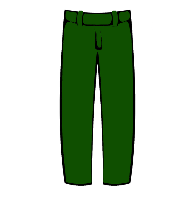 Pantalones verdes adolescentes hombre