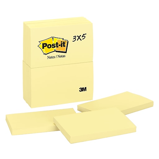 Post-its 3x5 amarillas