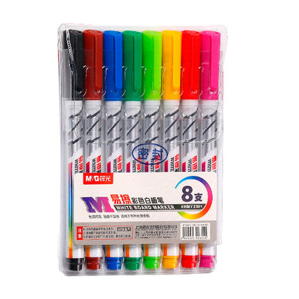 Paquete de marcadores de pizarra (white board) multi-color (8x)